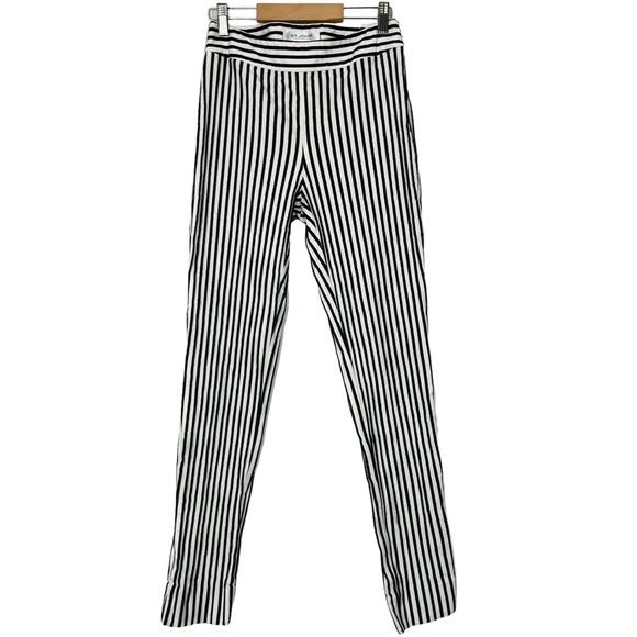 St. John Emma Striped Straight Leg Pants - Picture 3 of 12